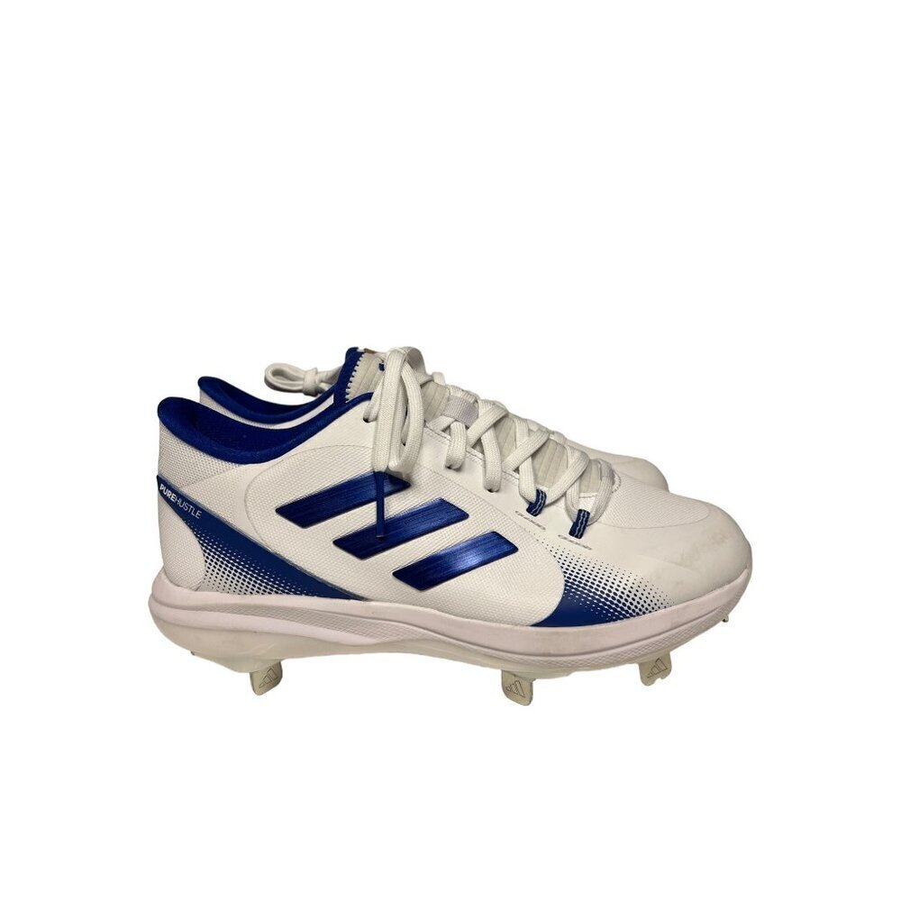 NEW! Adidas Adizero Purehustle 2.0 White Royal Blue Softball Cleats Women's 7